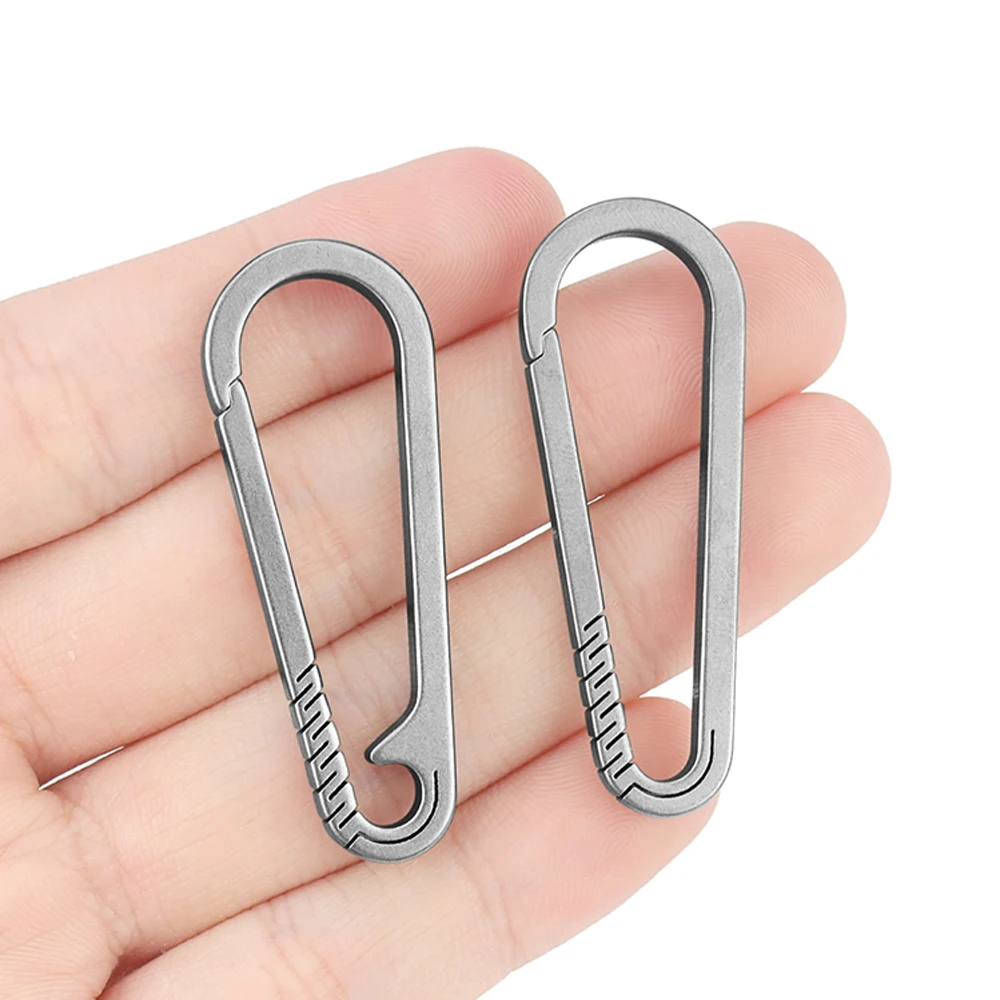 Simple Titanium Buckle Outdoor EDC Tool Keychain Pocket Titanium Alloy Buckles Camping Accessories 2pcs keychain tool,tactical keychain,keychain carabiner