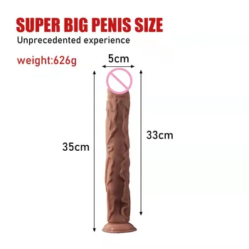 Dildo G-spot Stimulation Super Thick Dildo Upturned Super Long Expansion Anus Soft Big Butt Plug Sex Supplies Adult Toys 4