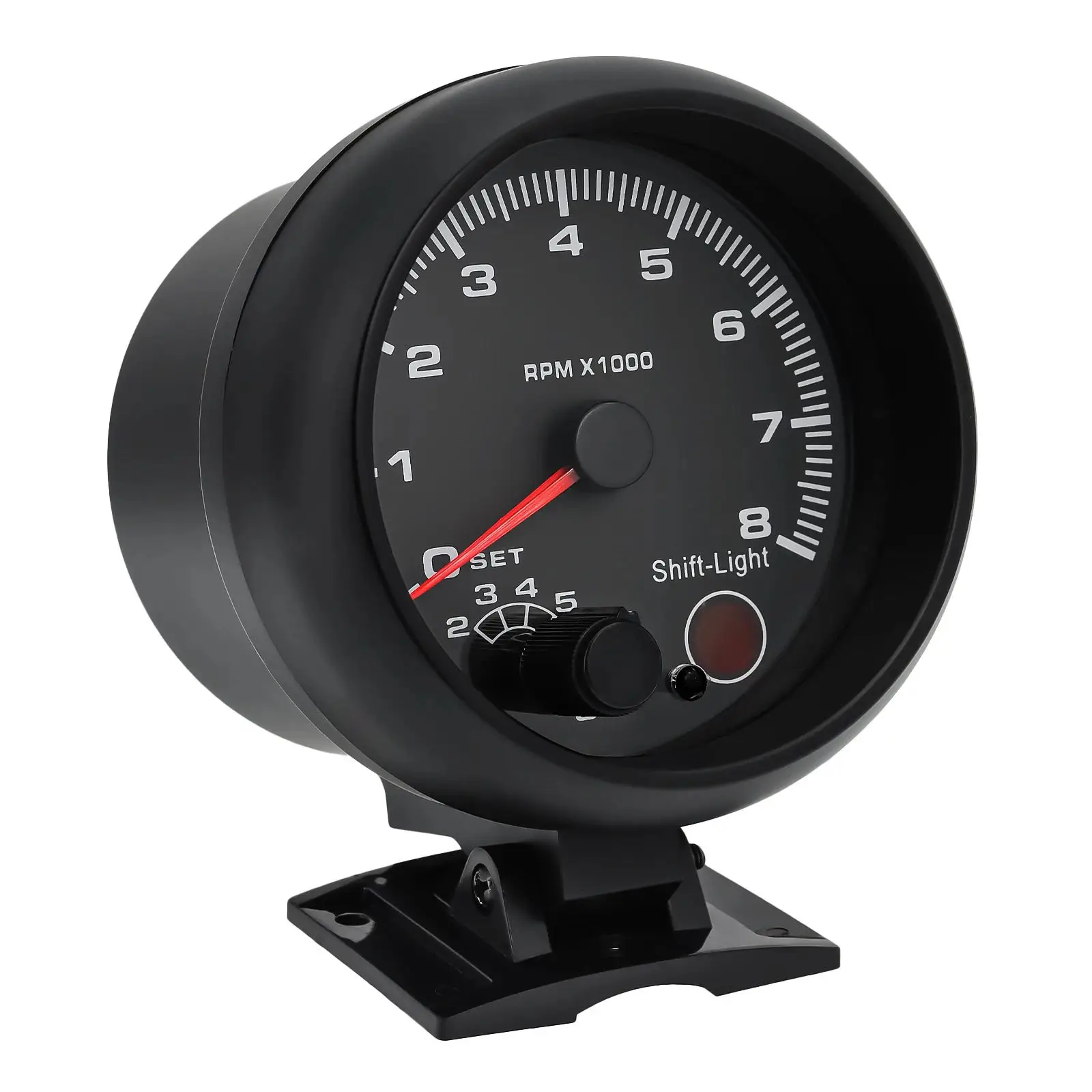 Tachometer Gauge Engine Tachometer Tachometer Meter 3.75'' Auto Car Tacho Car Universal Black Tachometer Gauge Blue Inter Shift light 0-8000 RPM For 12V petrol vehicle