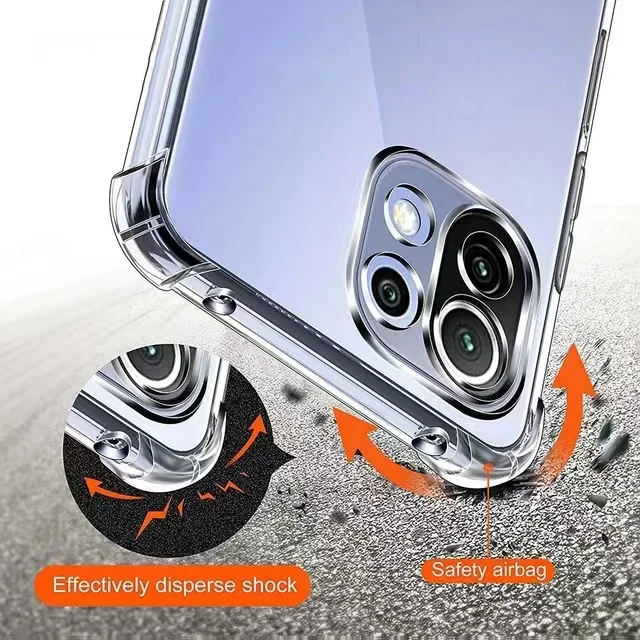 1,5 mm dicke Air-Bag-Klarhülle für Xiaomi Mi 11 Lite 12S 12X 11T 12T 13 13T Pro Mi11 Ultra Mi12 NE Mi13 Lite 5G Cover Cases – Detail 6
