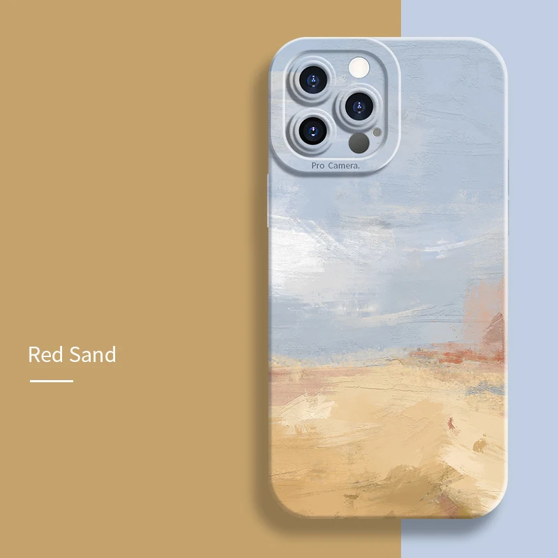 Rainbow Shockproof Soft Silicone Watercolor Painting Phone Case Cover