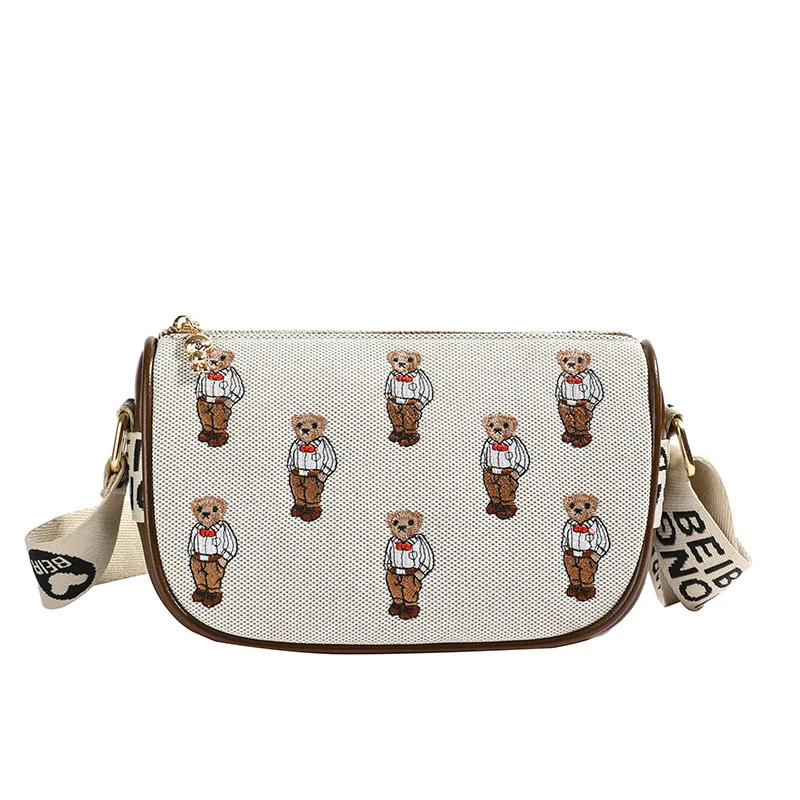 Beibaobao Autumn New Color Matching Versatile Mini Bear Bag Single Shoulder Crossbody Bag Casual Classic Women's