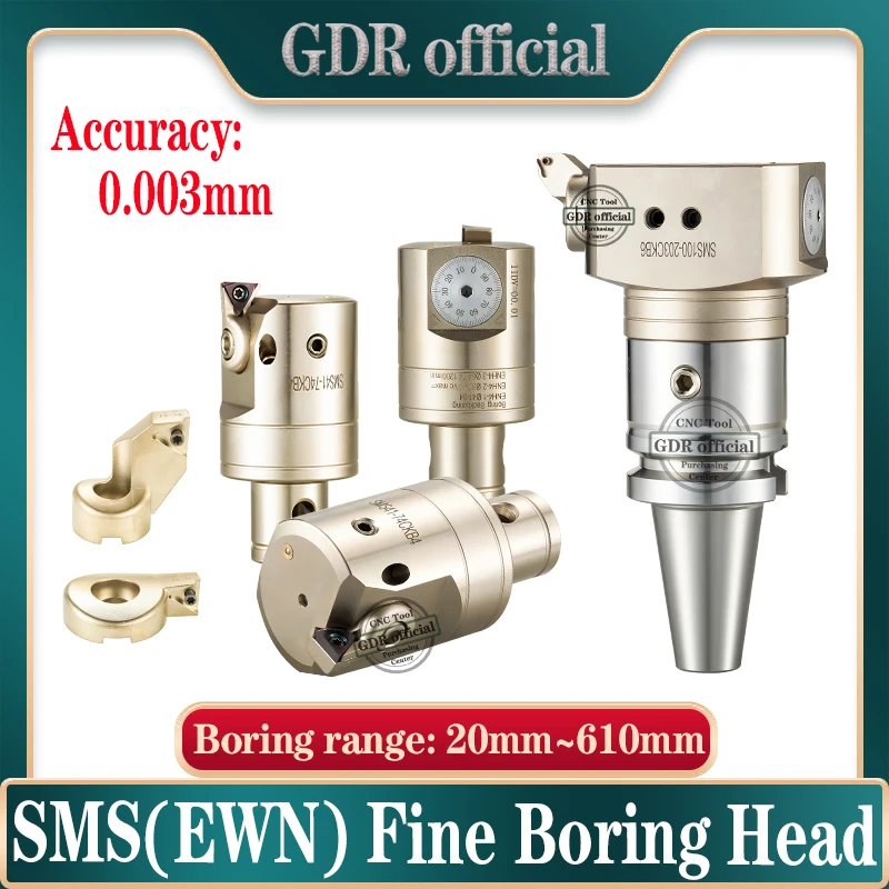 SMS EWN Fine boring head EWN20 EWN25 EWN32 EWN40 EWN150 EWN203 LBK LBK1-6 adjustable boring tool holder bracket tool head Tool Holder Boring Bar And Boring Head