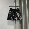 Spring and Summer New Korean Spice Girl Irregular Tie Dye High Waist Straight A-line Denim Wrap Hip Short 5