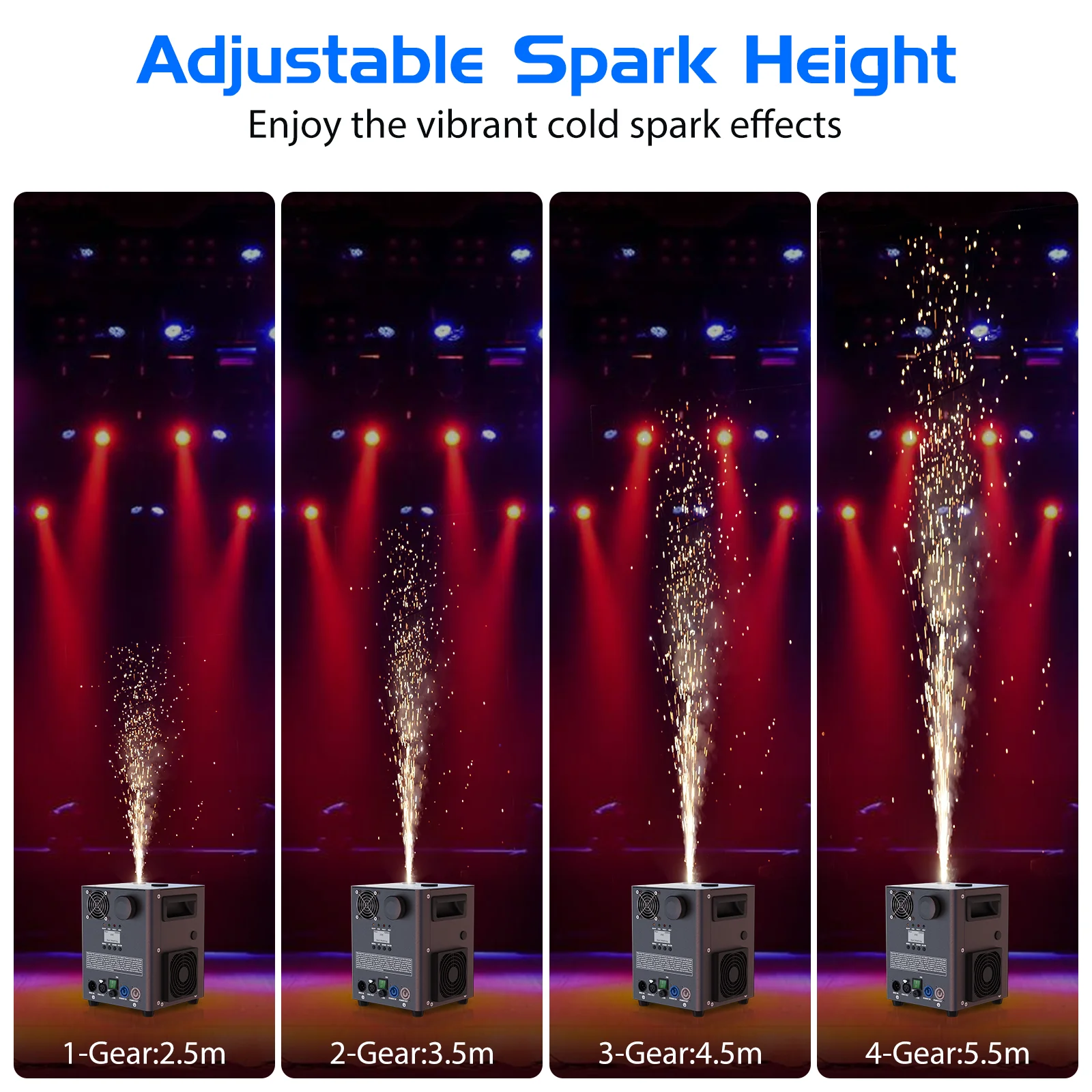 Cold Spark Machine DMX Control Cold Flame Sprayer Electronic Spark Machine 800W for DJ Disco Party Stage Equipment