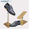 1pcs Fashion Gold Stainless Steel Shoe Tree Showing Shelf Holder Matel Adjustable Shoes Display Stand Rack 3