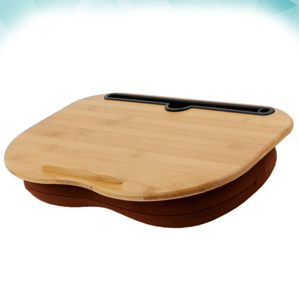 

Lap Desk With Pillow Cushion And Slot Portable Laptop Table Wooden Notebook Desk Tray Platform Holder For Home Bed Storage Rack
