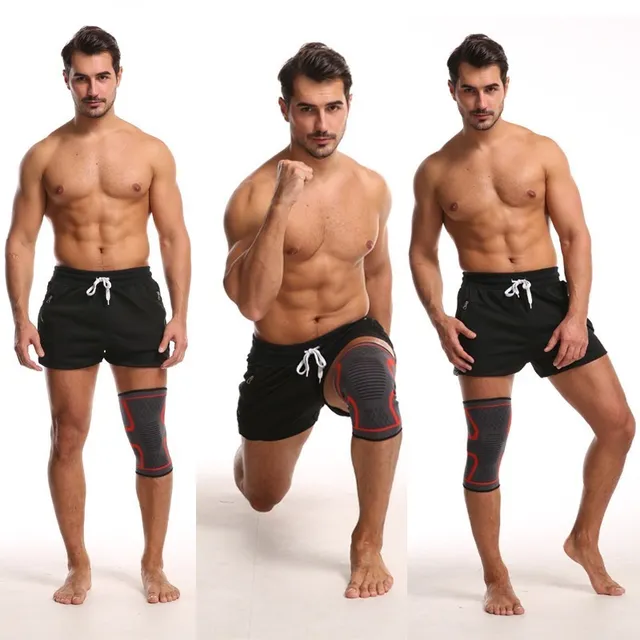WOSWEIR-1 PC Elastic Knee Pads Nylon Sports Fitness Kneepad Fitness Gear Patella Brace Running Basketball Volleyball Support 3