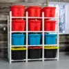 Bin Warehouse Rack - 12 Totes Ideal Storage for Garages Basements Storage Rooms Dormitories Walk-in Closets and More 2
