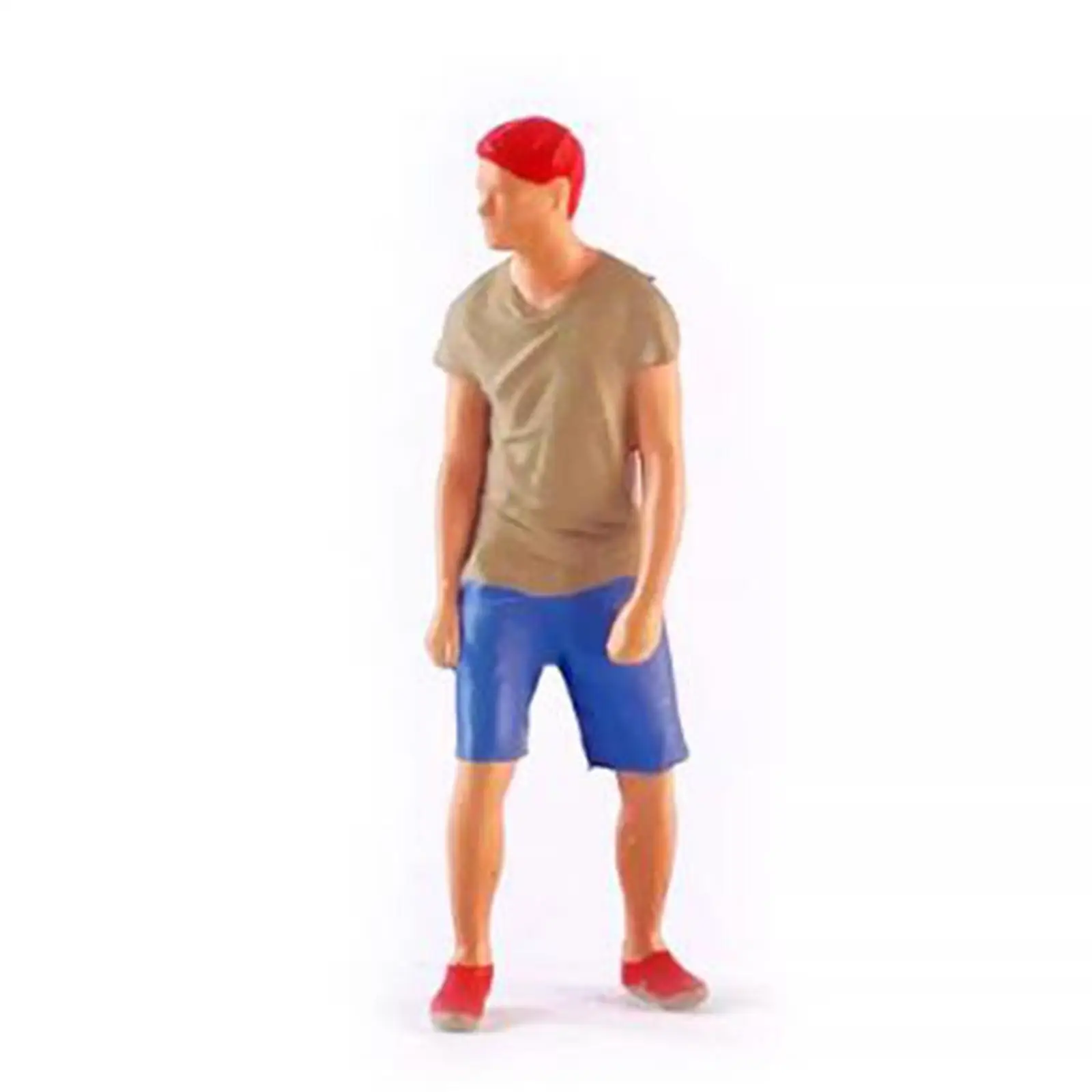 2Pcs Miniature Diorama Man Figures 1:64 People Figure Resin for Diorama