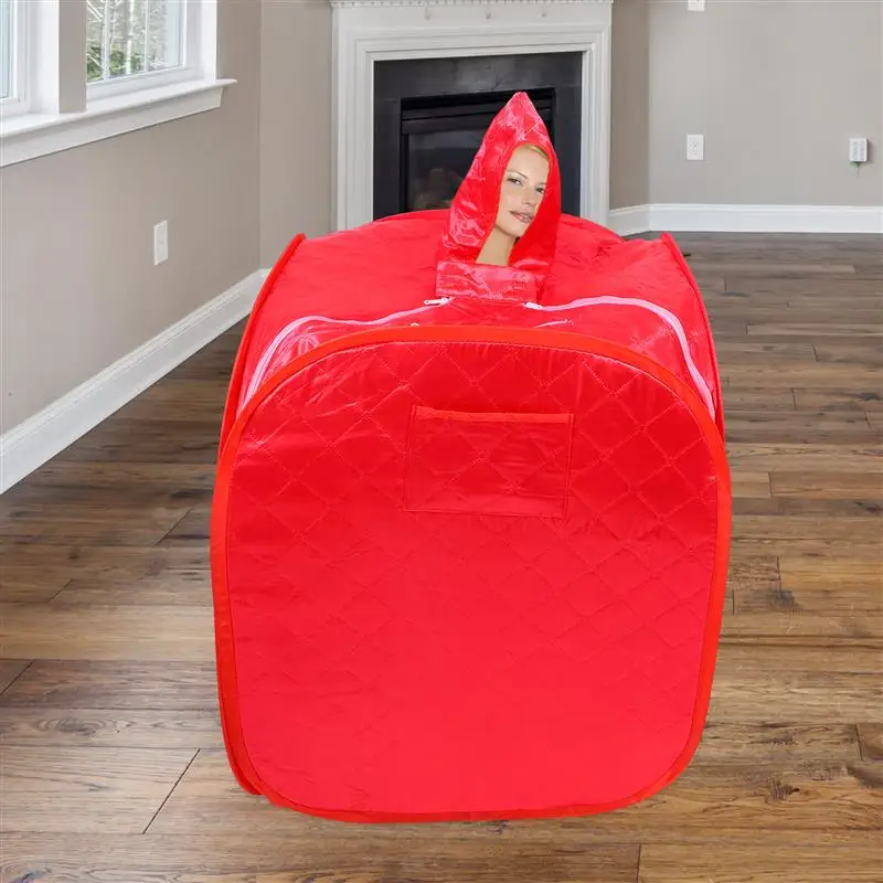 Portable Sauna Tent Full Body Sweat Steam Tent Fabric Satin Folding Steamer Box Individual Spa  Personal Sauna Room 115x70x58cm