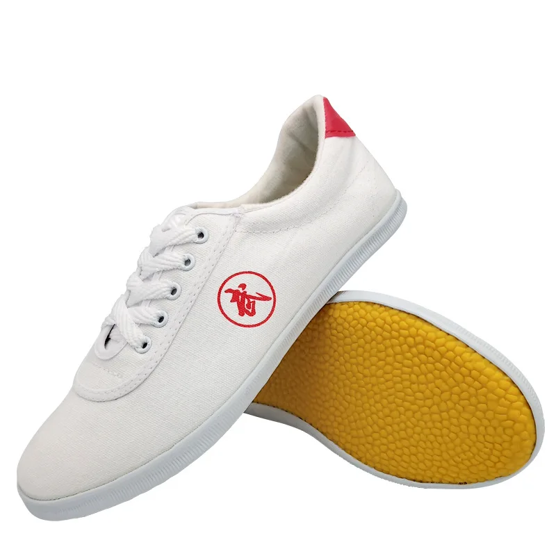 Martial Arts Shoes White Unisex Adult Exercise Chinese Traditional Tai Chi Kung Fu Team Performance Match Men Women
