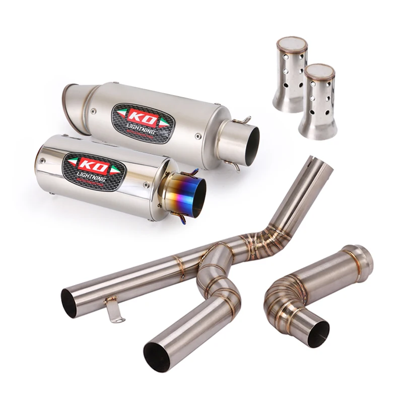 

Выхлопная система для мотоцикла без шнурков средняя Соединительная труба L & R глушитель для выхода с дБ Killer 51 мм модифицированный для 1290 Super Duke R 2014-2016