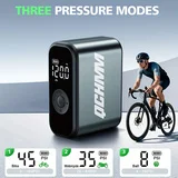 QCHMM 무선 타이어 팽창기 150PSI 고압, 리튬 배터리 및 조절 가능한 유량 제어 밸브가 장착된 휴대용 공기 압축기