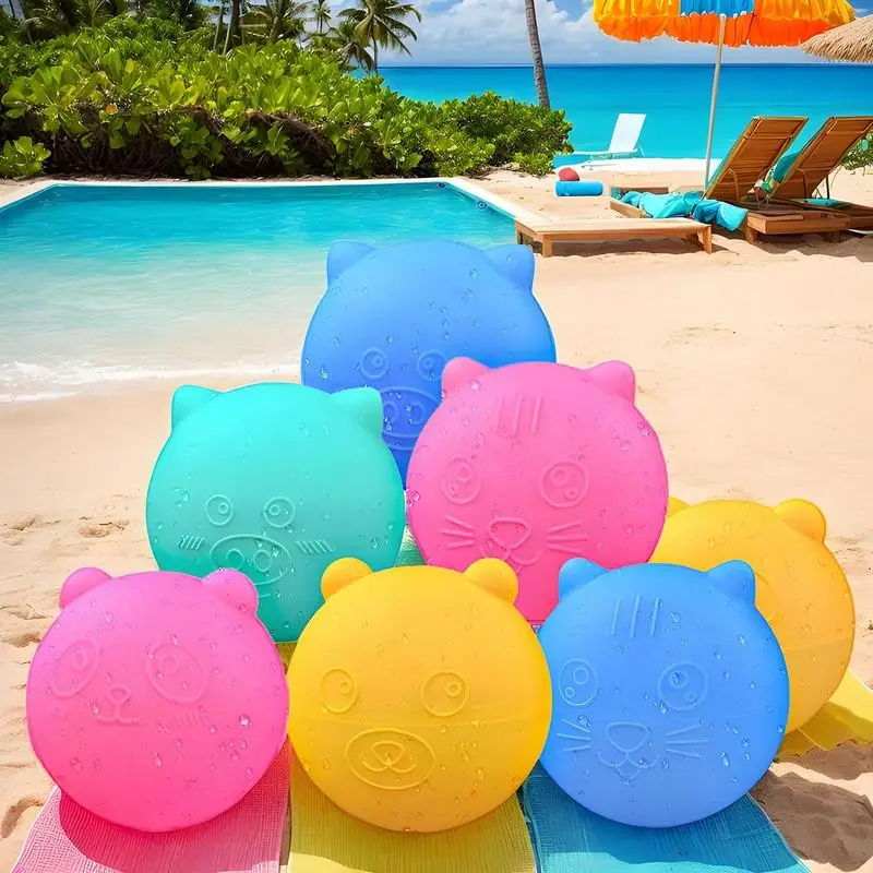Water Balloons Quick Filling 16x Quick Filling Silicone Water Balls Creative Summer Pool Beach Outdoor Games For Kids & Adults