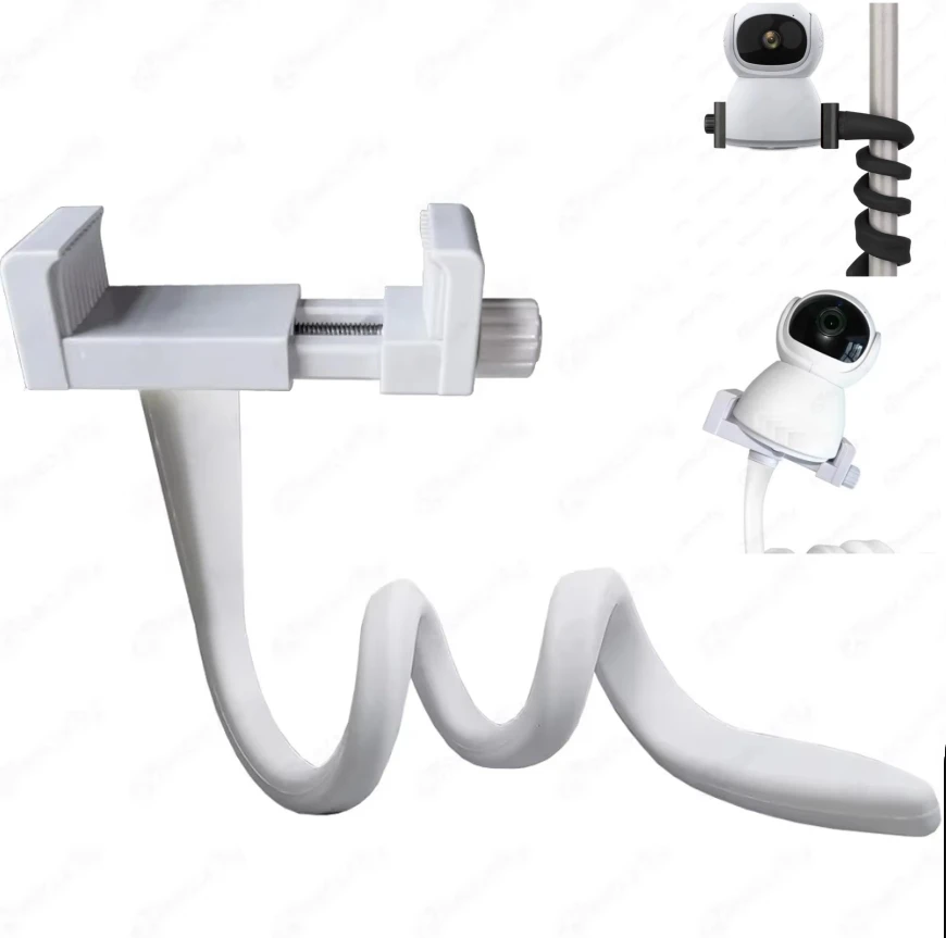 Baby Monitor Bed Bracket Multifunction Camera Holder 1/4 Screw Flexible Clip Hose Holeless Mounting CCTV Phone Stand