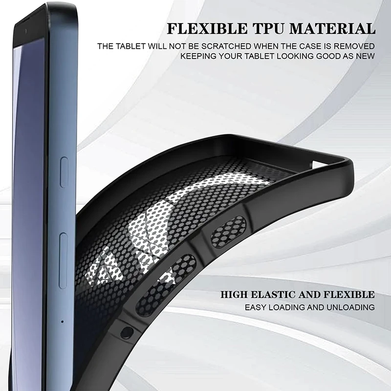 Silicone Protective Tablet Case - Black TPU Back Cover
