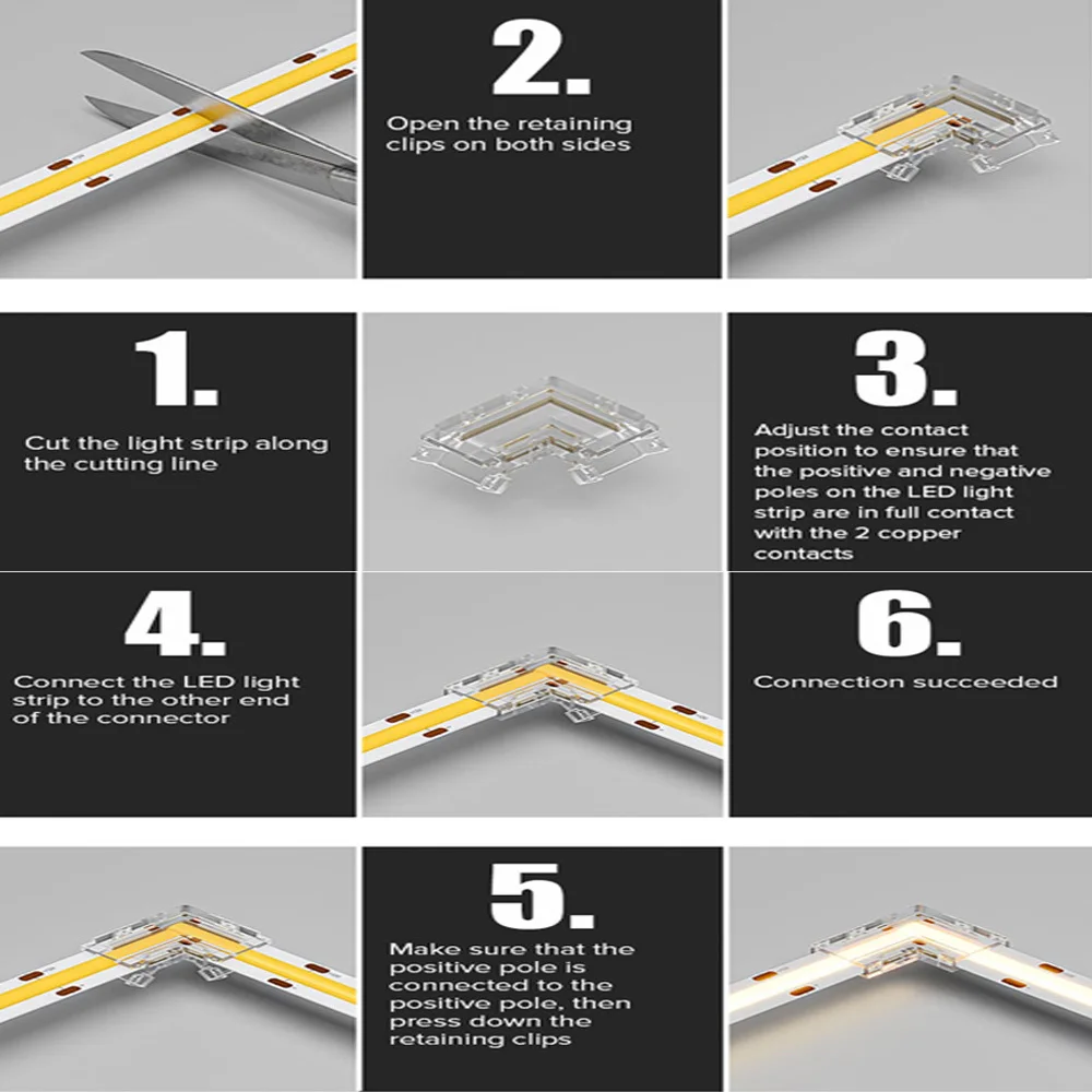รูปสินค้า ตัวเชื่อมต่อ LED 90 องศา Solderless สำหรับ Strip