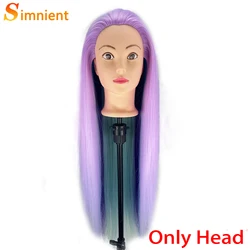 Professional 70cm Straight Hair Styling Mannequin Head for Hairdressing and Makeup Practice (Head 1)
