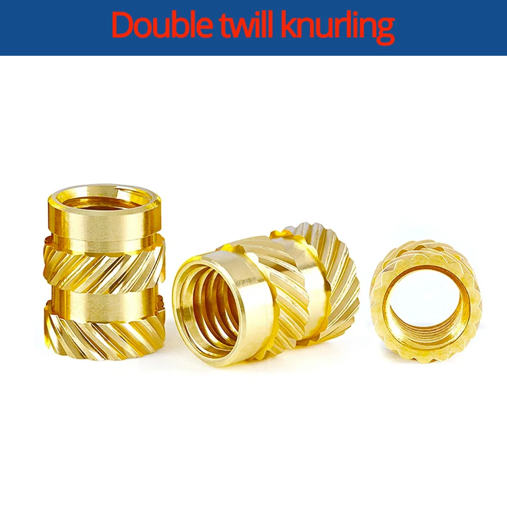 20/30PCS 1/4 Threaded Insert Nut Brass Heat Inch Size Knurled Hot Melt Molding Injection Embedded Insertion Nut for Plastic images - 6