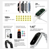 [World Premiere]Global Version Xiaomi Smart Band 9 21-day Life 1.62" AMOLED Display 150+ Sports Modes Sleep Monitoring 2