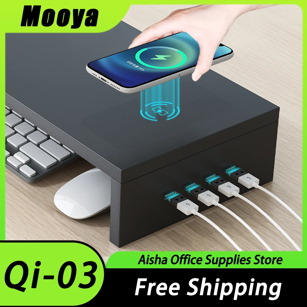 

Desktop Computer Monitor Support Office Desk Storage Box Desk Monitor Stand Screen Holder Pc Laptop Home Office Desk Gifts