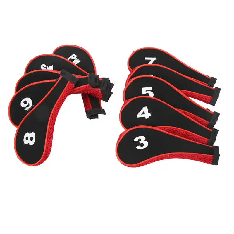 10pcs Golf Club Head Cover Neoprene Golf Head Cover for Woods Irons Golfer Lovers 2