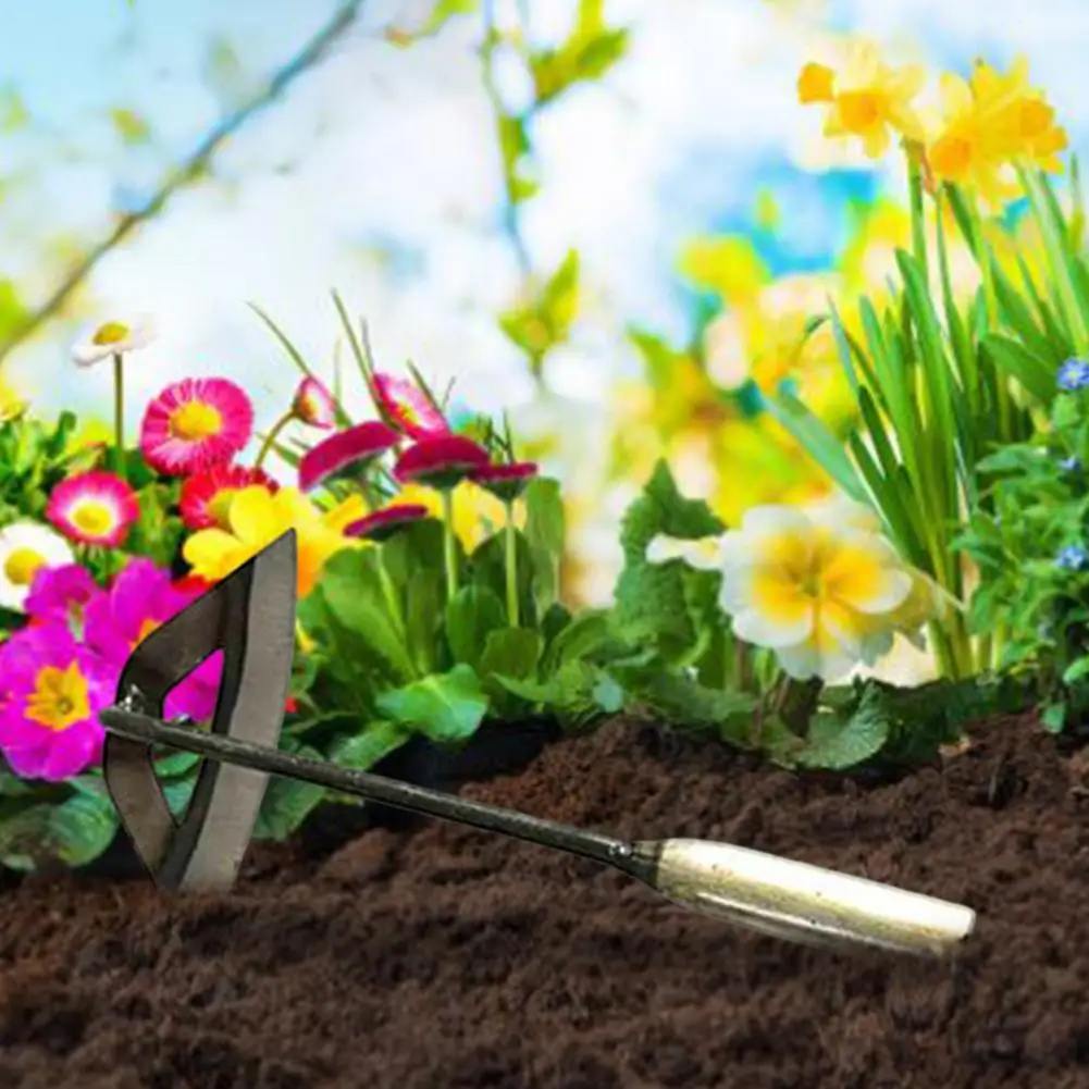 Special Hollow Hoe Planting Vegetable Weeding Dual Purpose Shovel Handheld Agriculture Hollow Hoe Gardening Tool 4