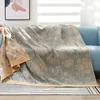Textile City Cotton 5 Layer Gauze Towel Quilt Flower Pattern Quality Blanket Summer Nap Blanket for Couples 200cmx230cm 1