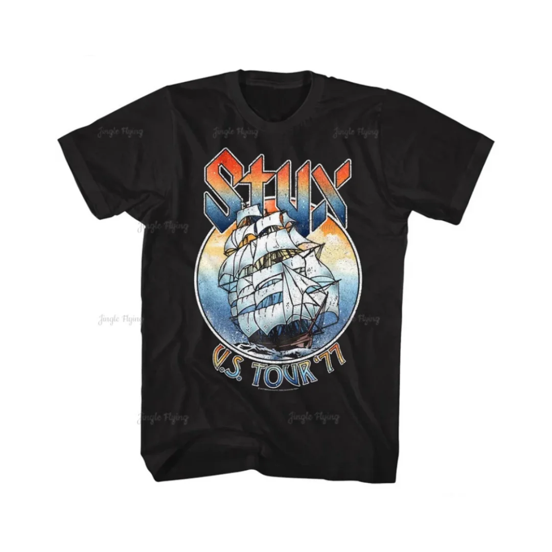Styx Us Tour Rock And Roll Shirt Bootleg Uomo Donna Oversize Custom