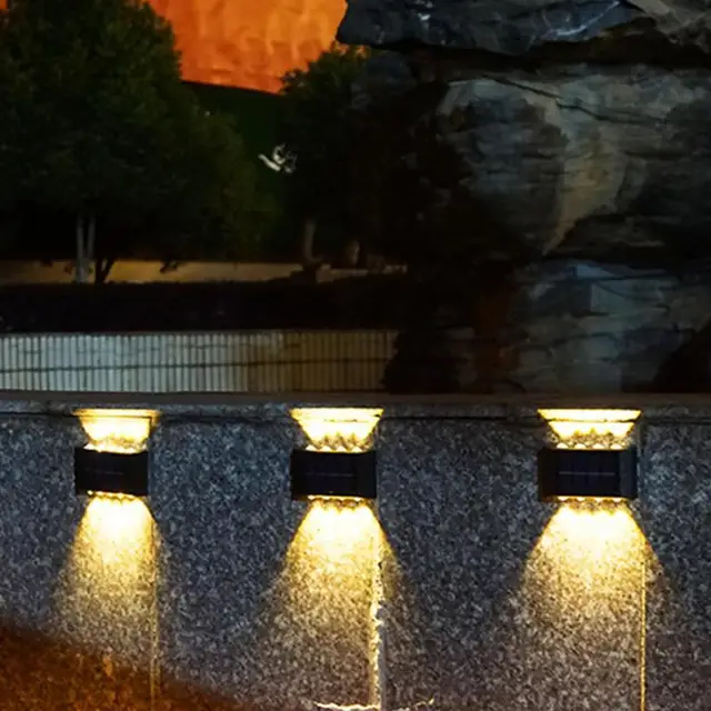 Napenergia Fali Lámpák Kültéri Vízálló -Fedélzet Felfelé És Lefelé Világítás Alkonyat - Hajnal Led -Es Fény A Folyosó Tornác Kertjéhez - Image 4