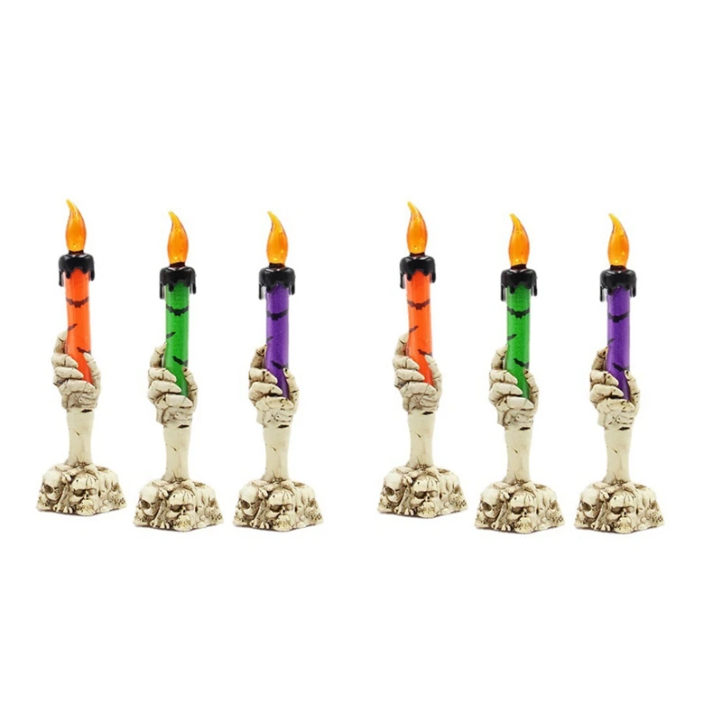 

6PCS Halloween Skeletons Ghost Party Candles Pumpkin Party Happy Halloween Party Home Decorations