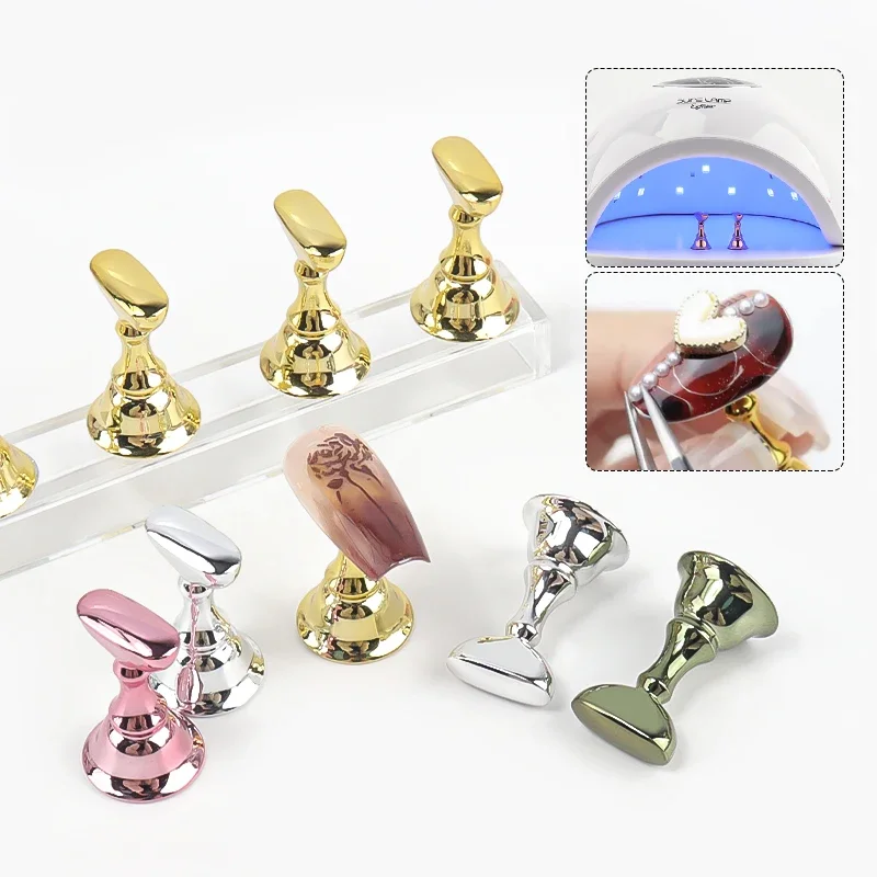 Display For Art Nail Holder False Nail Tip 5pcsPractice Stand Crystal Base Magnetic Holder Nail Art Salon DIY & Practice Tools