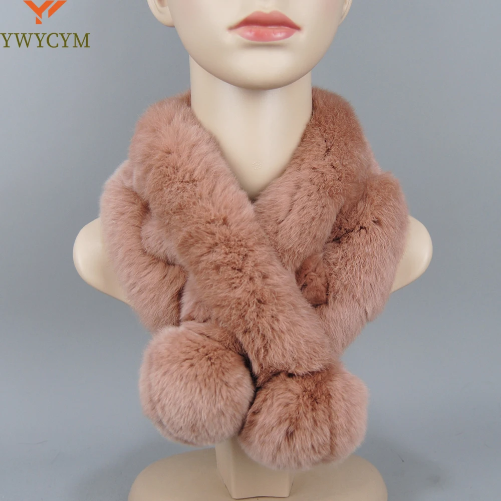 Knitted scarf Rabbit fur scarf Lady quality 100% real fur muffler women winter knitted real rex rabbit fur scarf natural warm rex rabbit scarves
