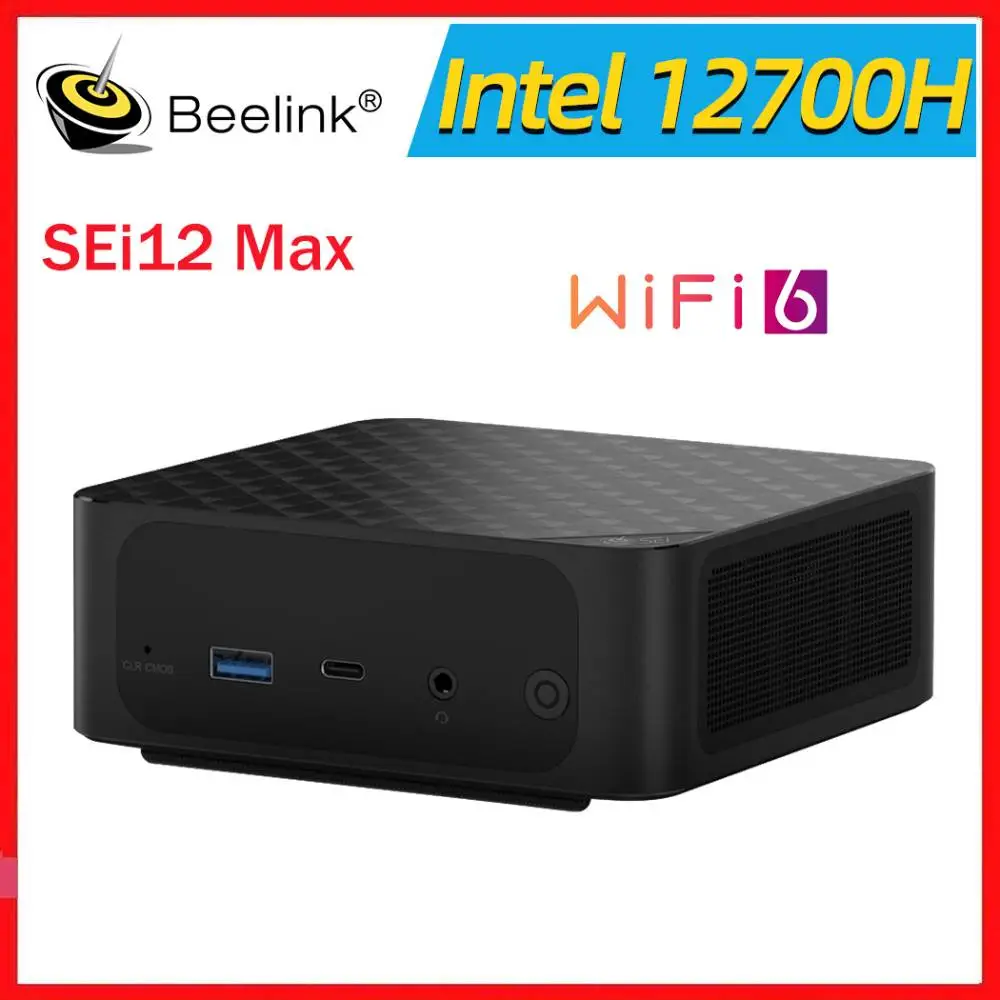 

Beelink SEi12 Max мини-ПК Intel i7 12700H 32 Гб DDR4 500 Гб M.2 NVMe SSD 4K @ 60 Гц двойной HDMI WiFi6 HTPC Настольный компьютер SEi BT5.2