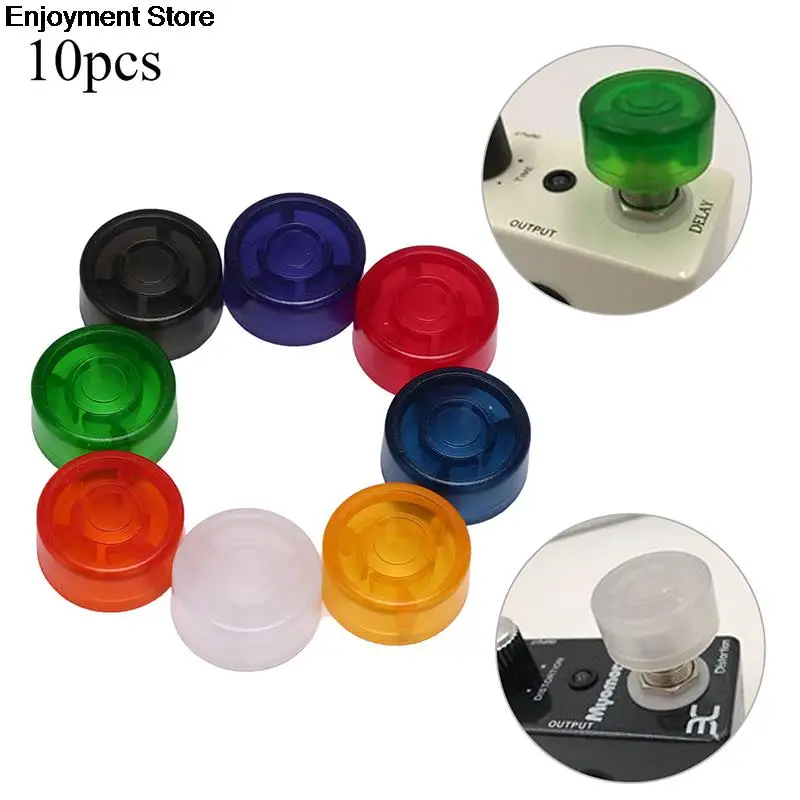 Electric Guitar Pedal Guitar Accessories Electric Guitar Switch Guitar Pedal Topper 10Pcs/pack Electric Guitar Effect Pedal Foot Nail Cap Amplifiers Candy Color Foot Switch Toppers Knob Accessories 2.5cm
