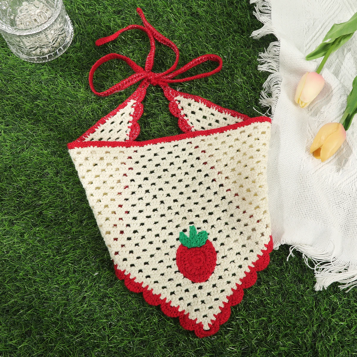 Women Bohemia Triangle Bandanas Turban Crochet Hair Scarf Hairband Knitted Headband Elastic Hair Band Headwrap Hair Accessories