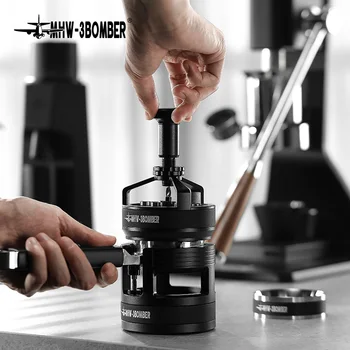 MHW 3Bomber 58mm WDT Verteilungswerkzeug - 14 Nadeln Verstellbarer Espresso Rührer Verteiler Professionelles Kaffee Werkzeug Zubehör
