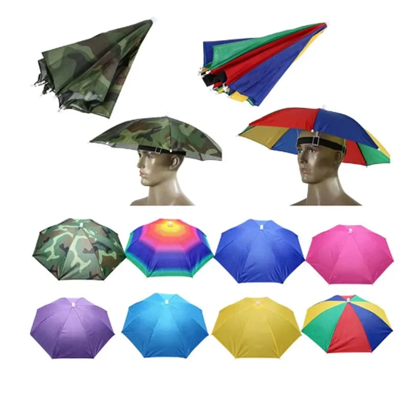 Sun hats Foldable Outdoor Umbrella Hat for Women Men Fishing Camping Beach