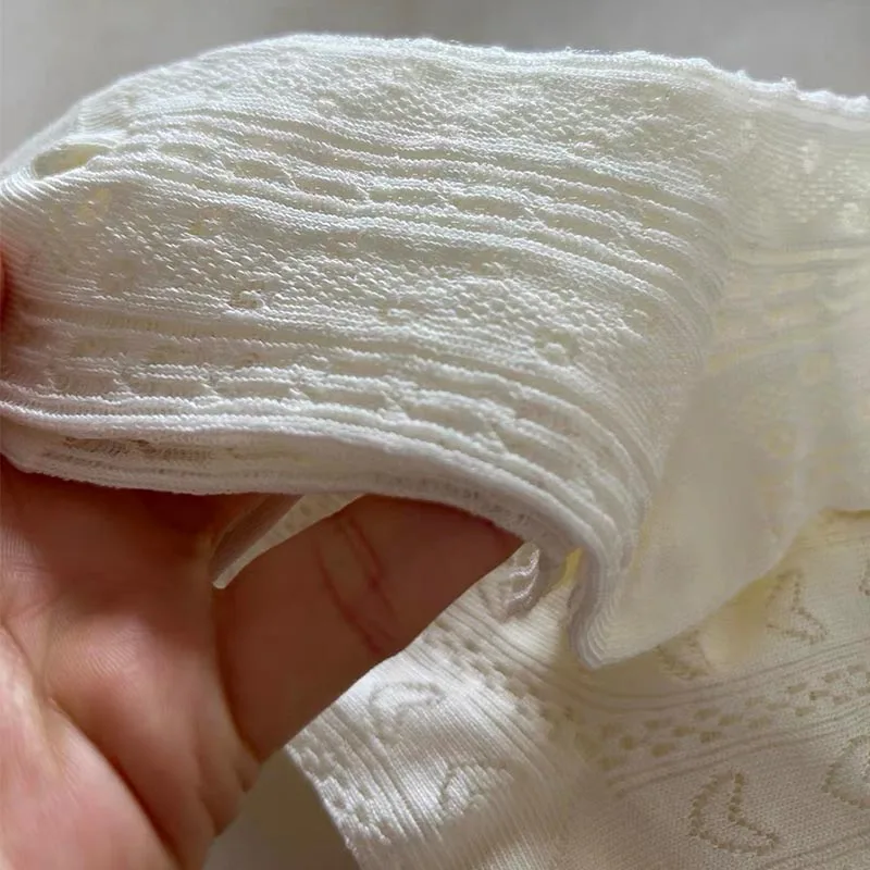 3Pairs Princess White Lace Ruffle Stockings Girl Summer Mesh Sock Thin Breathable Kids Long Socks 3-12Year Children Calf Socks