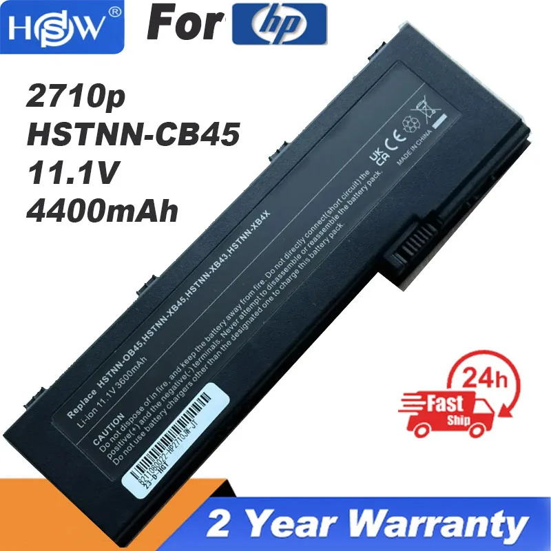 

New Battery for HP Compaq 2710 2710P EliteBook 2730p 2740p 2760p HSTNN-CB45 HSTNN-OB45 HSTNN-XB4X AH547AA 454668-001