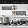 Misen 5-Ply Stainless Steel Cookware Set: 3 QT Stainless Steel Saucier with Lid, Saute Pan with Lid & 10" Frying Pan 4