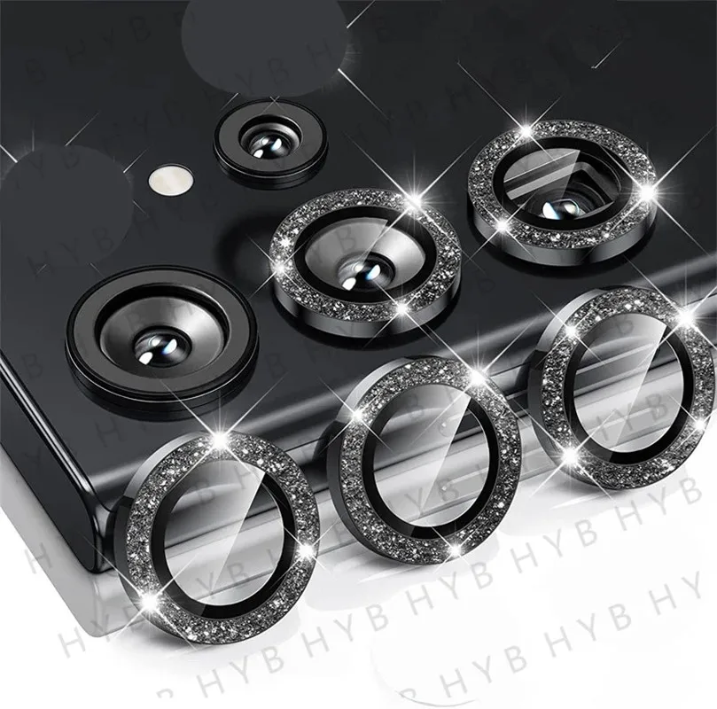 Premium Metal Lens Ring Camera Protector with Tempered Glass