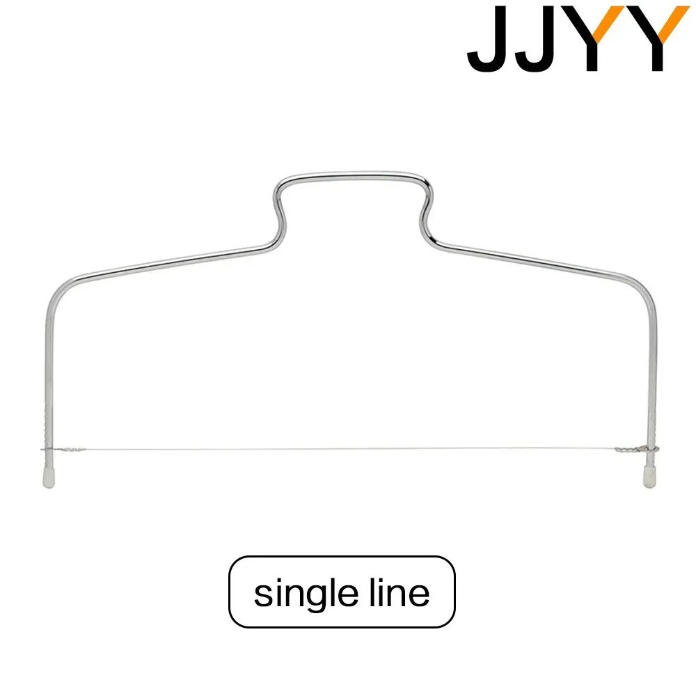 JJYY 조절 가능한 DIY 더블 빵 칼, 내구성 레벨러, 스테인레스 스틸 케이크 베이킹 도구, 주방 도구