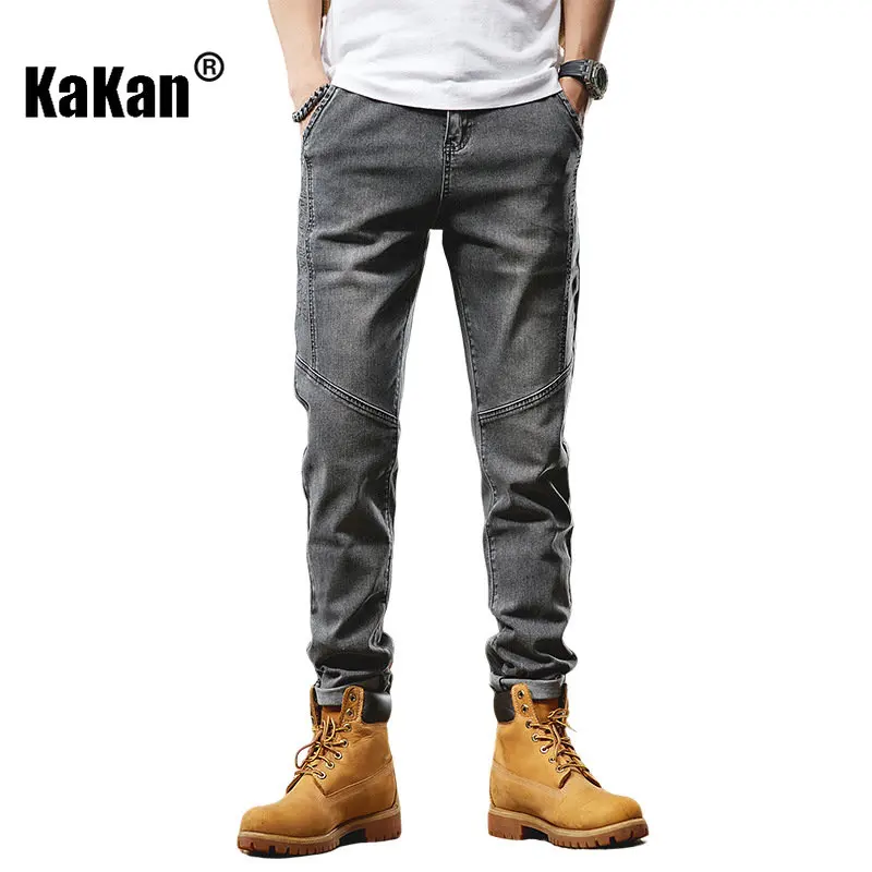 Kakan - European and American Spring/Summer New Vintage Jeans Men's Wear, Loose Elastic Harlan Small Leg Long Jeans K020-S6181