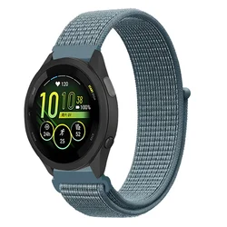 Nylon Loop Strap, 20/22mm, for Smartwatch - Breathable and Adjustable Bracelet Band (Clear feather)