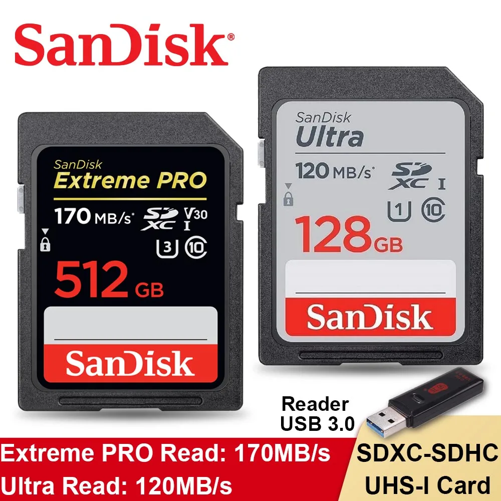 SanDisk Extreme Pro Micro SD Card microSDXC Cartes mémoire C10 UHS-I A2 4K  Vidéo 1 To à 32 Go cartao de mémoire lecteur de carte 170 MBumental -  AliExpress