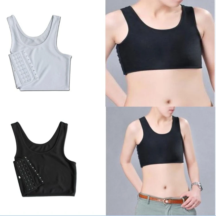 Chest Binder Underwear Tank Tops Bandage Trans Breathable Side Hook