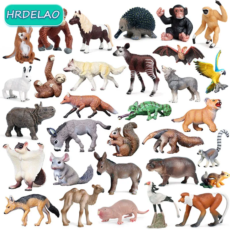 estatuetas-de-animais-selvagens-realistas-zool-gico-lobo-macaco-morcego