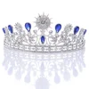 Wedding Prom Bridal Crown Rhinestone Crystal Decor Headband The Decorations Tiara Veil Headgear 1